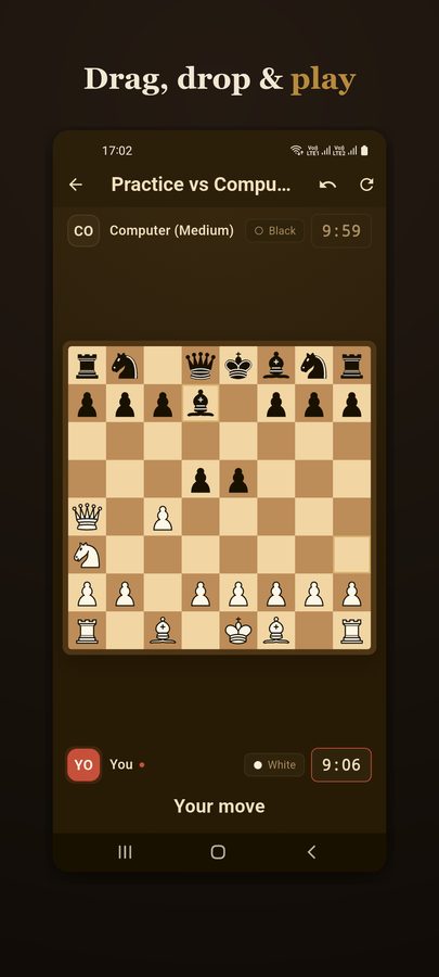Chess Connect — a live game in progress